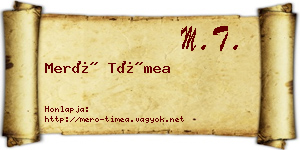 Merő Tímea névjegykártya