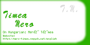 timea mero business card